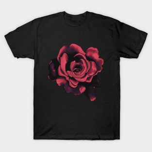 Romantic Red Rose Drawing T-Shirt